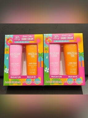 Spa Luxury Limited Edition Brazilian Flora & Sol Hand Cream. Set of 2.